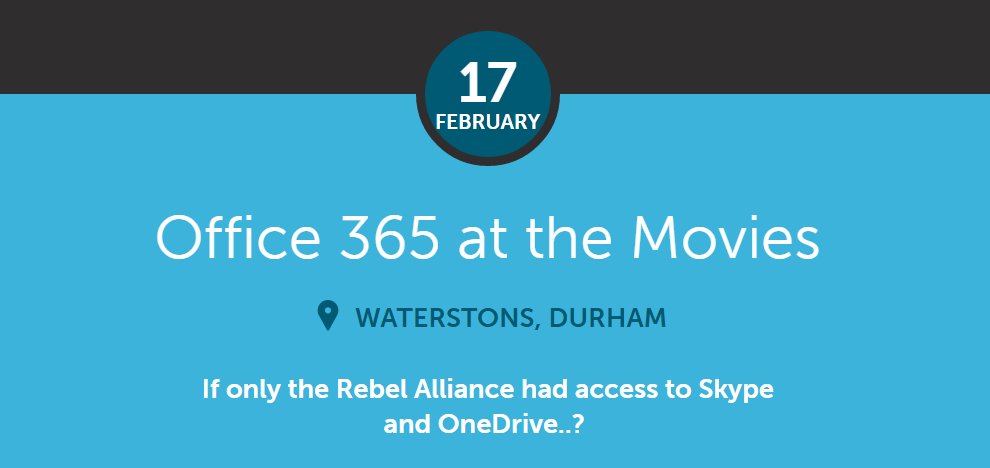 WaterstonsLtd's tweet image. #Office365 at the movies this Friday lunchtime. Be there or be square #NorthEast waterstons.com/events/office-…