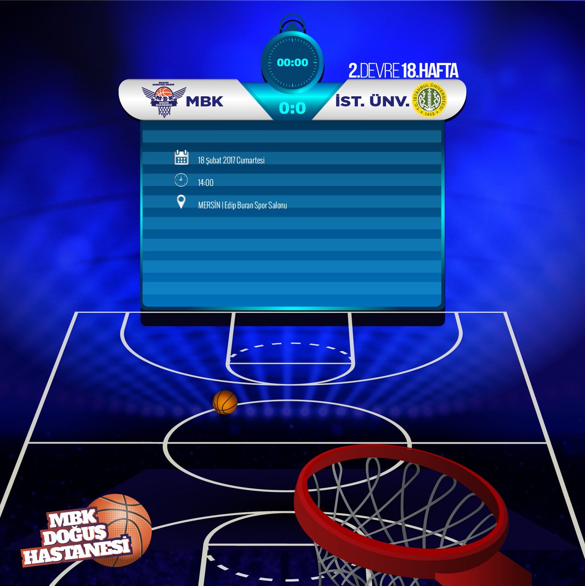 🏀MatchDay🏀 
Edip Buran Spor Salonundayız!