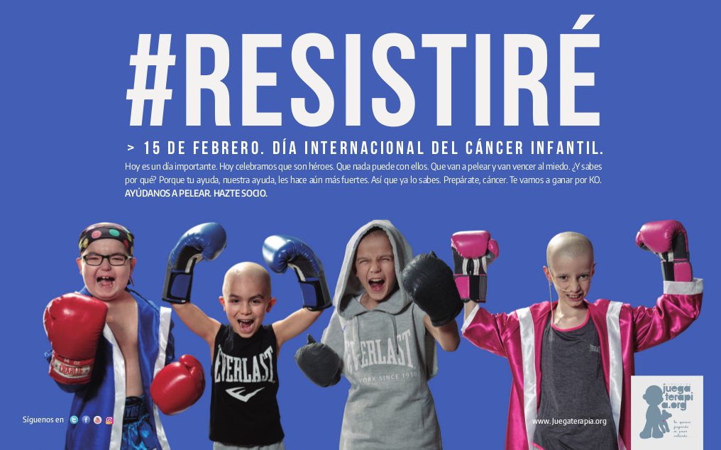 victor_fuertes_'s tweet photo. Hoy luchamos todos contra el #CáncerInfantil "prepárate cáncer", te vamos a ganar 💪,  visita @juegaterapia y hazte socio #Resistiré https://t.co/aCwW9OfWfg