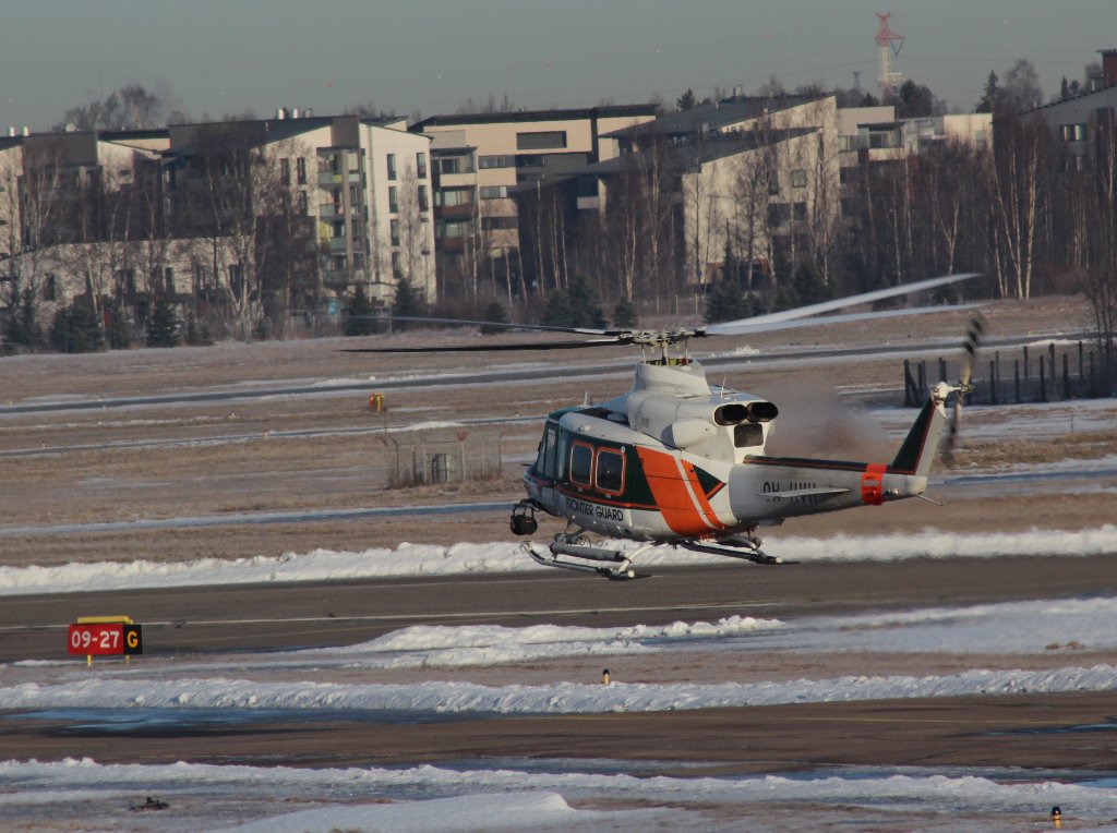 Näkemiin Malmi. #Rajavartiolaitos #AB/B412 lähti viimeistä kertaa #Malmin lentoasema. #H215 jatketaan.