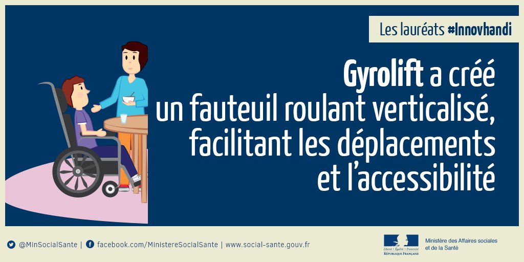 Sante_Gouv's tweet photo. [Lauréat #InnovHandi] Gyrolift a créé un fauteuil roulant verticalisé, facilitant ls déplacements et l’accessibilité
https://t.co/dX4z0x0m87 https://t.co/Bnlf0Vz4Za