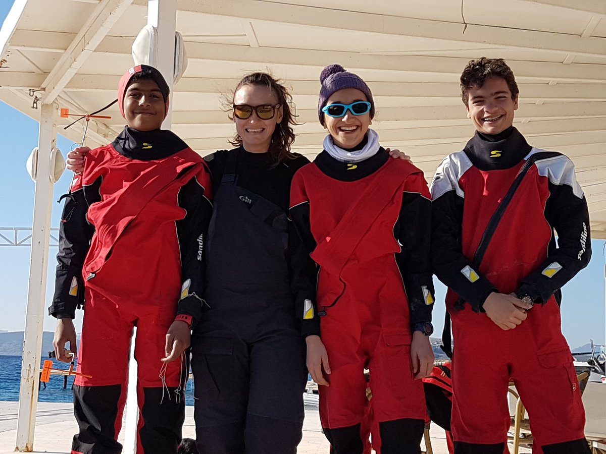 sailingaze's tweet photo. SFA sailors - Selcan Abbas, Ammar Hatim and Javid Karimov together with their coach Tugce Subashi.
#SFA #worldsailing #tweetus https://t.co/6AOBN6fN70