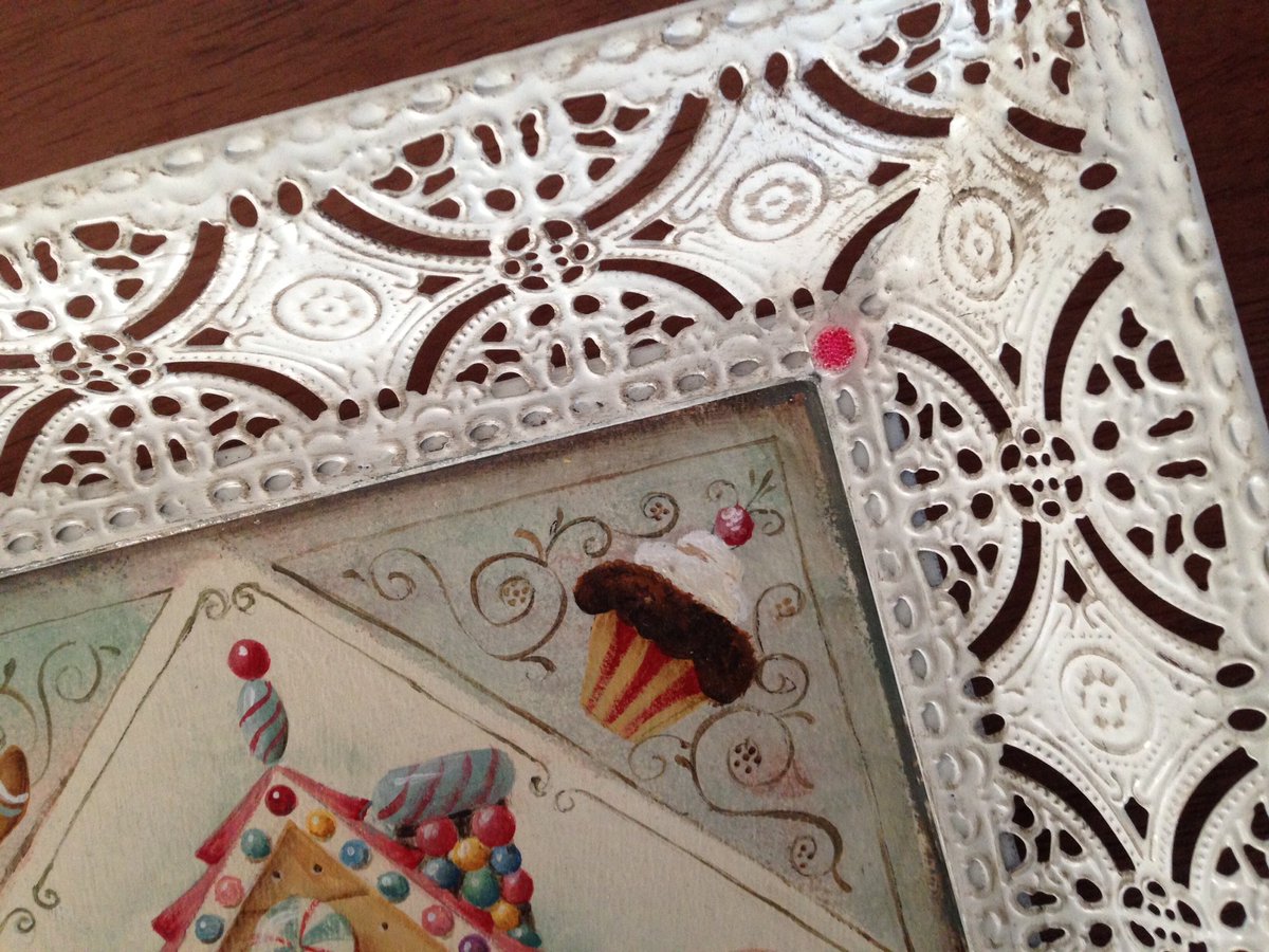 トールペイント作品 グリム童話 お菓子の家 古屋加江子 ヘンゼルとグレーテル グリム童話のヘンゼルとグレーテル。子供の頃 真剣にお菓子の家がある