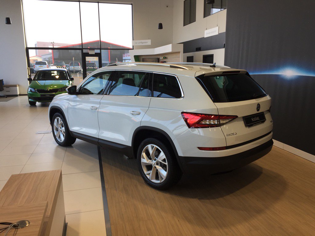 PumpkinPrint's tweet photo. New Kodiaq arrived @wingsskoda we think they'll sell a few of these! #NiceMotor #WantOne #Peterborough https://t.co/66XABo4692