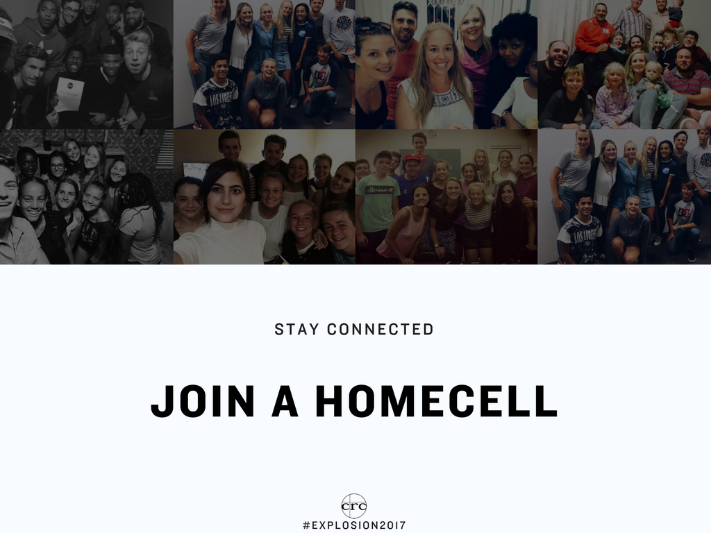 Join a homecell! It is a place where you will build destiny relationships &amp; be quipped as a christian.