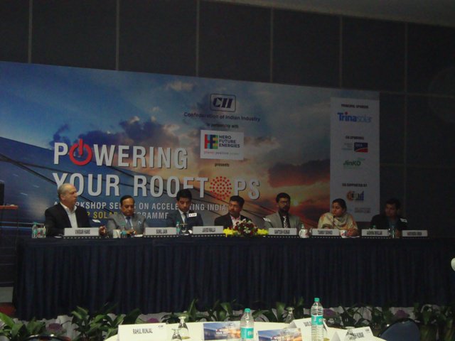 deltapowersolar's tweet photo. Mr. Vikram Hans, MD (Multi Overseas(I) Ltd.) discussing points on acceleration in India's solar program at workshop 'POWERING YOUR ROOFTOP' https://t.co/1I905k7C5y