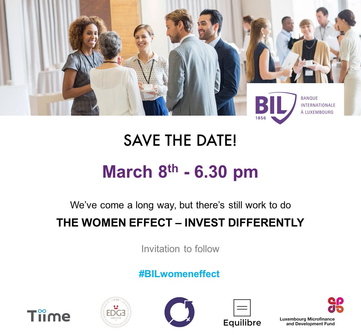 EIBINSTITUTE's tweet photo. SAVE THE DATE: Conference on the #WomenEffect #Invest differently 
#BILwomeneffect #Gender #impinv https://t.co/dqD6kgfopd https://t.co/GgO571PtQ7