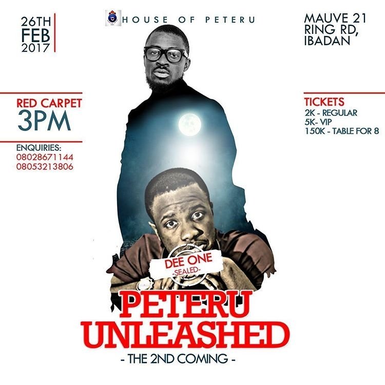 bizzybodyng's tweet photo. Don't miss out on the second edition of #peteruUnleashed get your ticket now at https://t.co/0LxDNX2foc #MorningStarr #ReadyFiDemByINE https://t.co/tve6n37RRJ