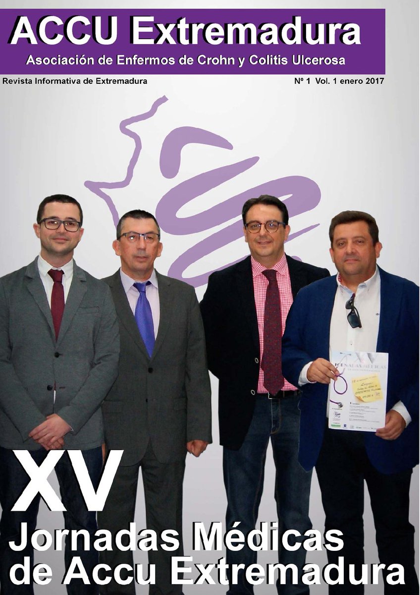 AccuExtremadura's tweet photo. Revista Informativa de @AccuExtremadura Nº 1 vol. 1 enero 2017 en formato digital https://t.co/JYPhZ5U6Tf #ACCU #Crohn #ColitisUlcerosa #EII https://t.co/pTw0ihEWTs