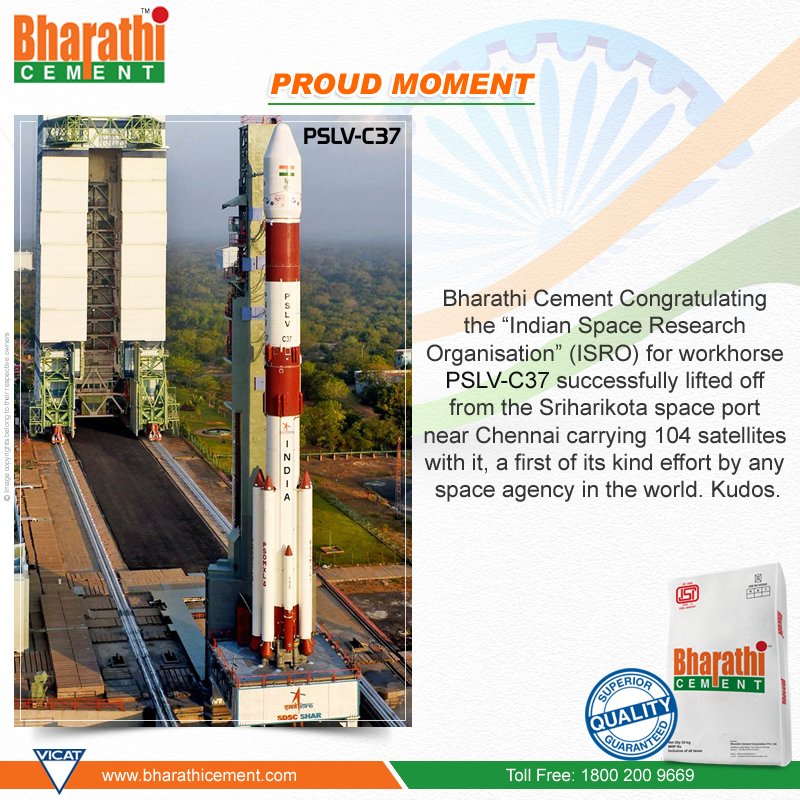 #Proudmoment for India. #ISRO
For successfully lifting PSLV-C37 in to the space.
