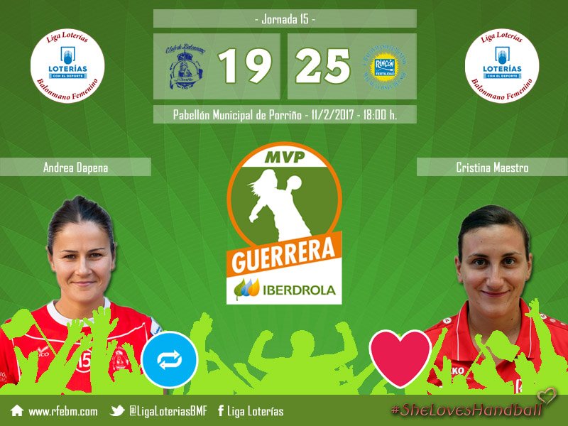 IberdrolaDHF's tweet photo. 🏆 #GuerreraIberdrola 
🤾 @BmPorrino : @BMMalagaCosta 
📩 RT: Andrea Dapena 
📩 Me Gusta: @icms_sanz https://t.co/zLA2Iik7WQ