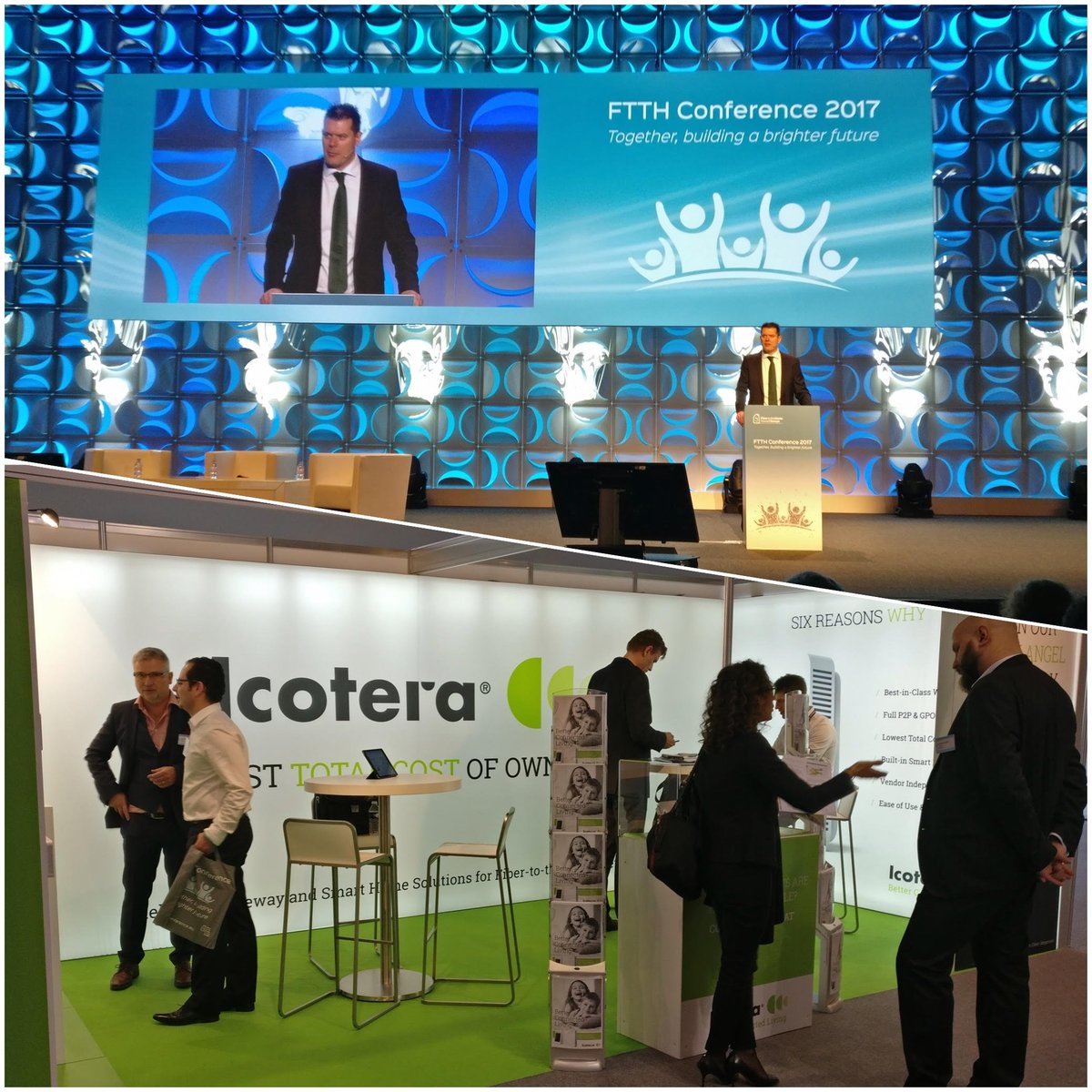 Icotera's tweet photo. The #FTTH2017 conference has been kicked off. We are ready to welcome you at stand S02. Hope to see you there for a talk about #FTTH CPEs https://t.co/ePcy1Nc2gl