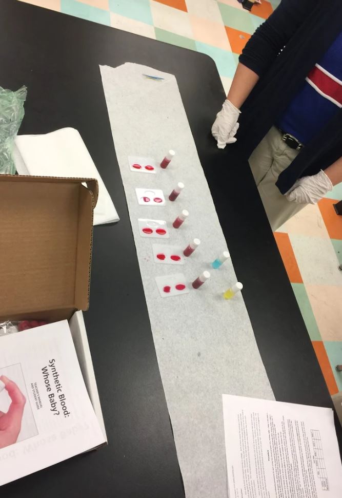 STEMCONNECT's tweet photo. .@HSI_ElPaso student working on  #Blood Typing- #codominance  with the help of @CarolinaBio supplies. #STEM #STEMSOS #PBL https://t.co/Ly8FNs8bBT