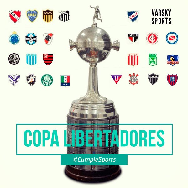 VSportsTM's tweet photo. #CumpleSports la reina de América. El que la besó, no lo olvida. El que no lo hizo, la desea. Es nuestra #CopaLibertadores. https://t.co/MjmUrDybgo