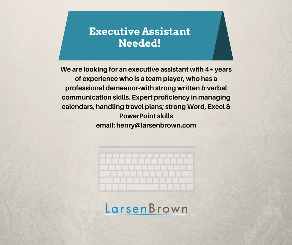 Larsen_Brown's tweet photo. New opening! Help spread the word! #executiveadmin #nyc #larsenbrown #joblisting https://t.co/nDa67ThFBv