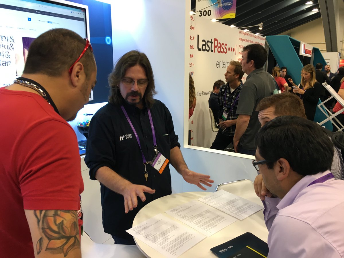 Gradiant's tweet photo. Best of times at #RSAC2017 with our friends from @ElevenPaths
It feels great knowing that #Swadow is such a visitor's magnet!
COOL!
#RSAC https://t.co/PhOpbgOVrG