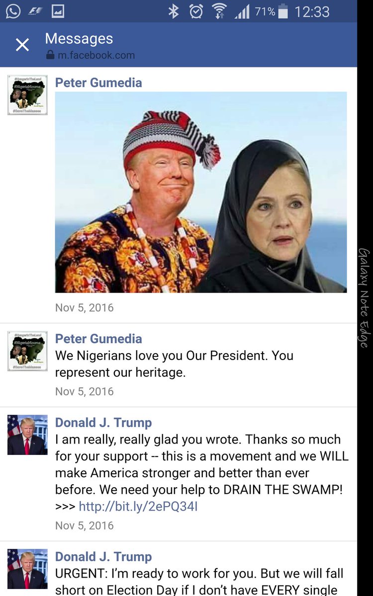 PG20151's tweet photo. @KellyannePolls  POTUS share in our heritage. We love him/stand with him.But there's a dictator in Nigeria. Christians re dying in thousands https://t.co/4MuGfzM1GV