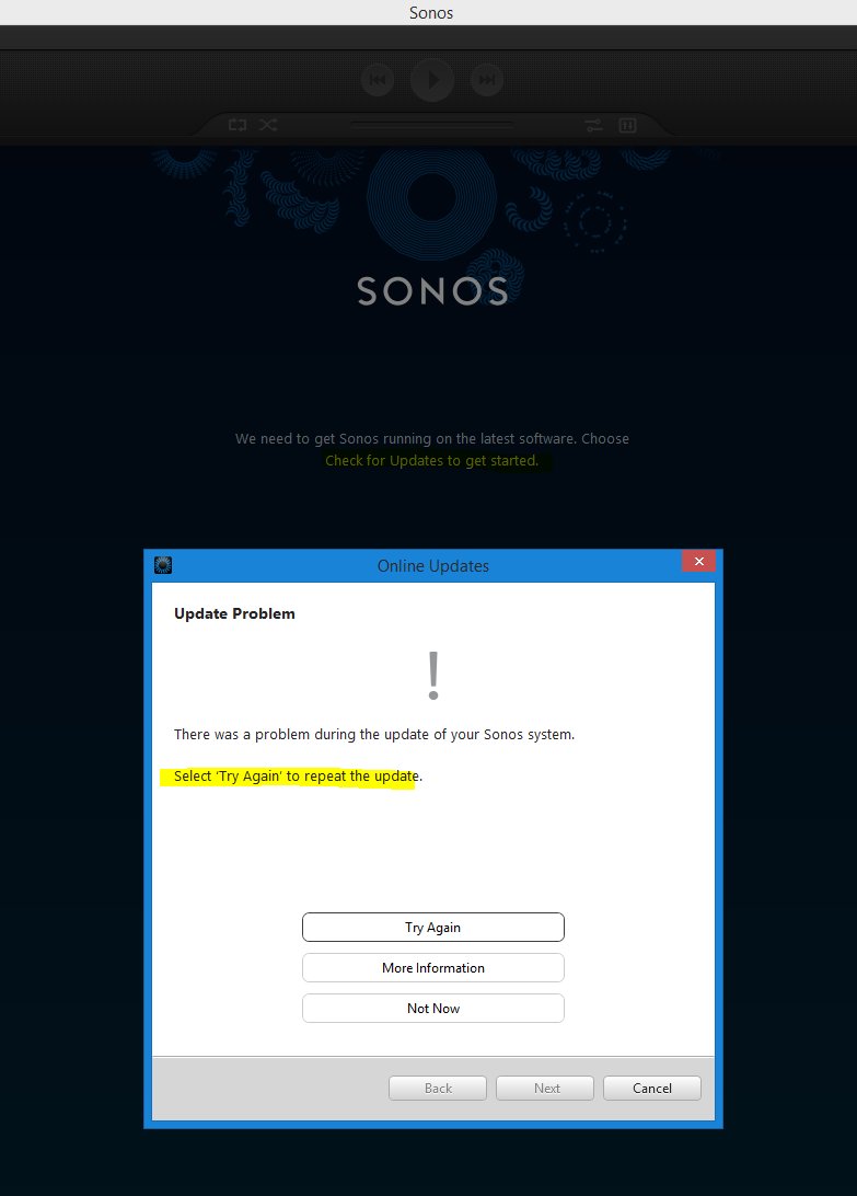 Dean Robertson | Nooli Twitter: "I have $$$ of @Sonos hardware lying useless because software refuses to update. #unistalled #updated #restarted #useless #srsly? https://t.co/wLWsEMmAqF" / Twitter