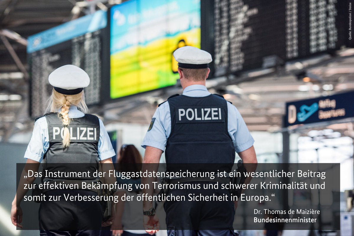 BMI_Bund's tweet photo. Europäischer Austausch: Kabinett beschließt #Fluggastdatengesetz zur Verfolgung von #Terrorismus & #Kriminalität. https://t.co/oC9JSE7ril https://t.co/euQxaX1JXh