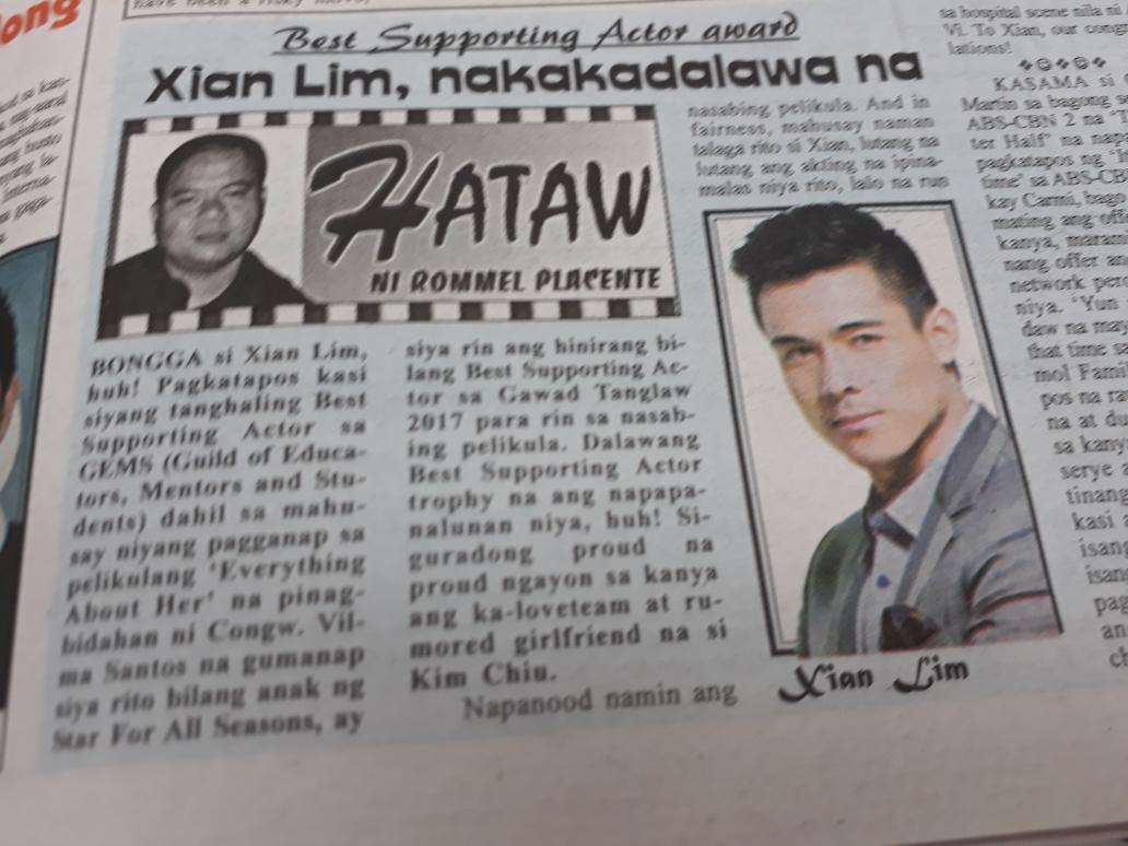 rommelplacente5's tweet photo. My article on @XianLimm today at Ang Bagong Tiktik! https://t.co/t6D3WiDYrP