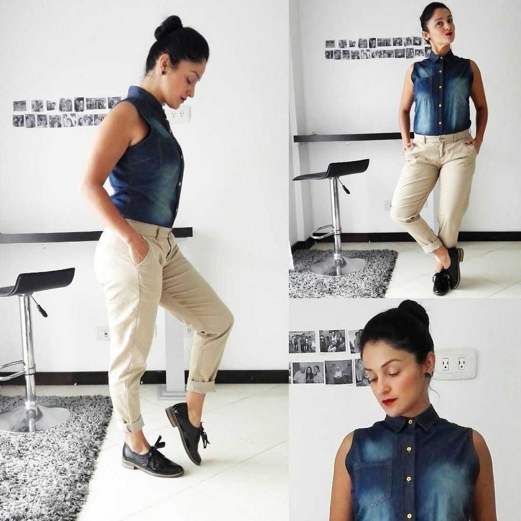 Marcetorresca's tweet photo. #Outfit #Office #Wednesday • 
#CaquiPants #JeanBlouse #ShinyShoes •
#Fashion #Style #LookM… https://t.co/RPfwgOYjMs https://t.co/QagpvxAp0H