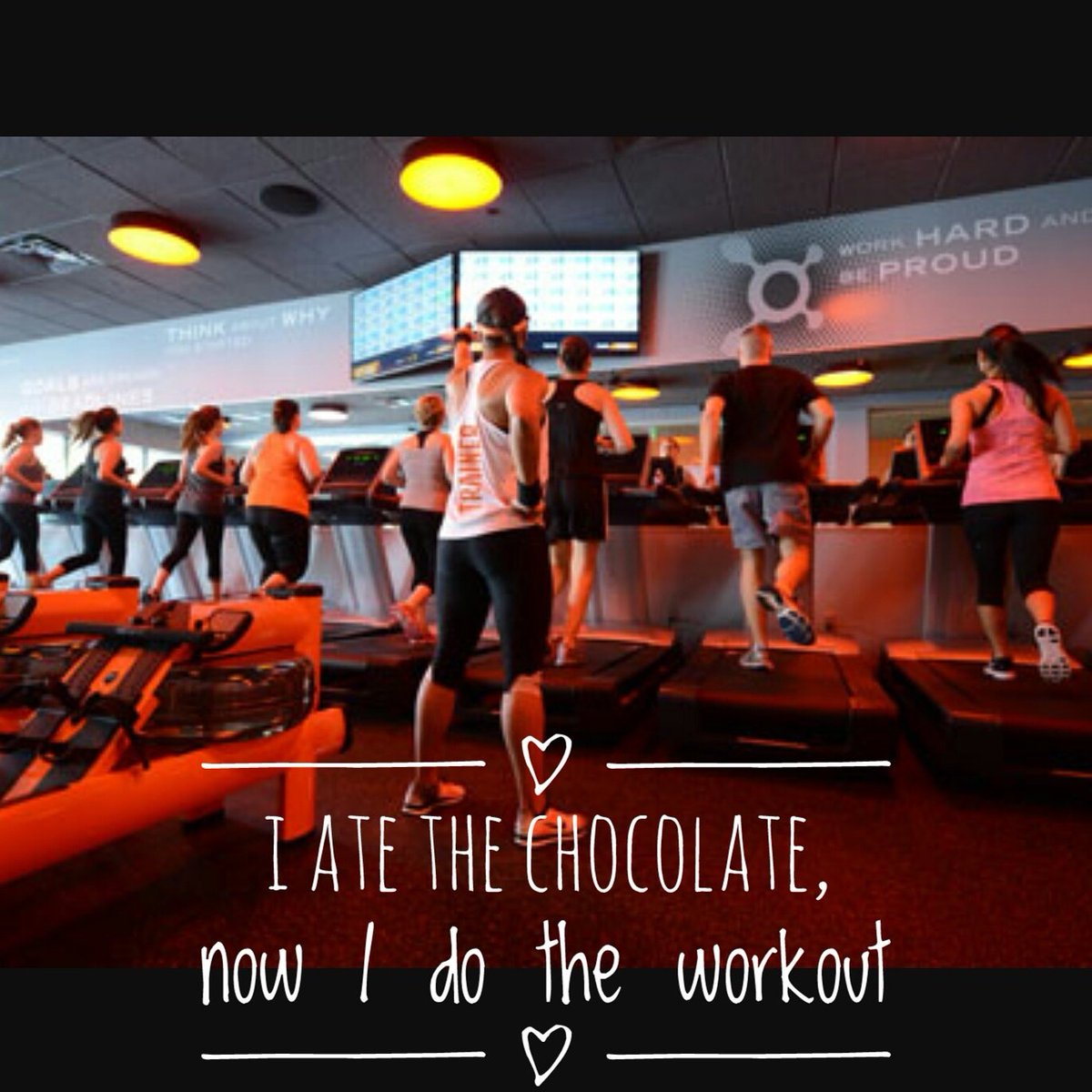 Hey #otfnation Anyone else get a bunch of chocolate yesterday?... and ate it all? Just me? K.... #keepburning #otfbarrie #orangetheorybarrie