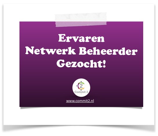 Commit2nl's tweet photo. Gezocht: Netwerk Beheerder! #Vacature #Netwerk #Beheerder #Wifi #HP #ASE #MASE #Software #Firmware #Leiden #Werken #Solliciteer @Commit2nl https://t.co/SiSWZK8Cid