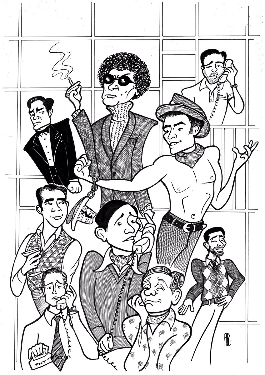 dramaticinking's tweet image. My finished inking of the marvellous @AdamPenford @BoysBandPlay If you haven't seen it yet, hurry up! You only have till Saturday! 🍸