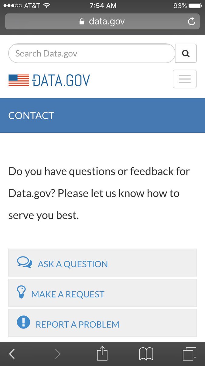 khoney's tweet image. If u find probs, missing data, broken links, or have ? on USG #OpenData, pls let us know: data.gov/contact 🇺🇸#DataScienceIsTeamSport