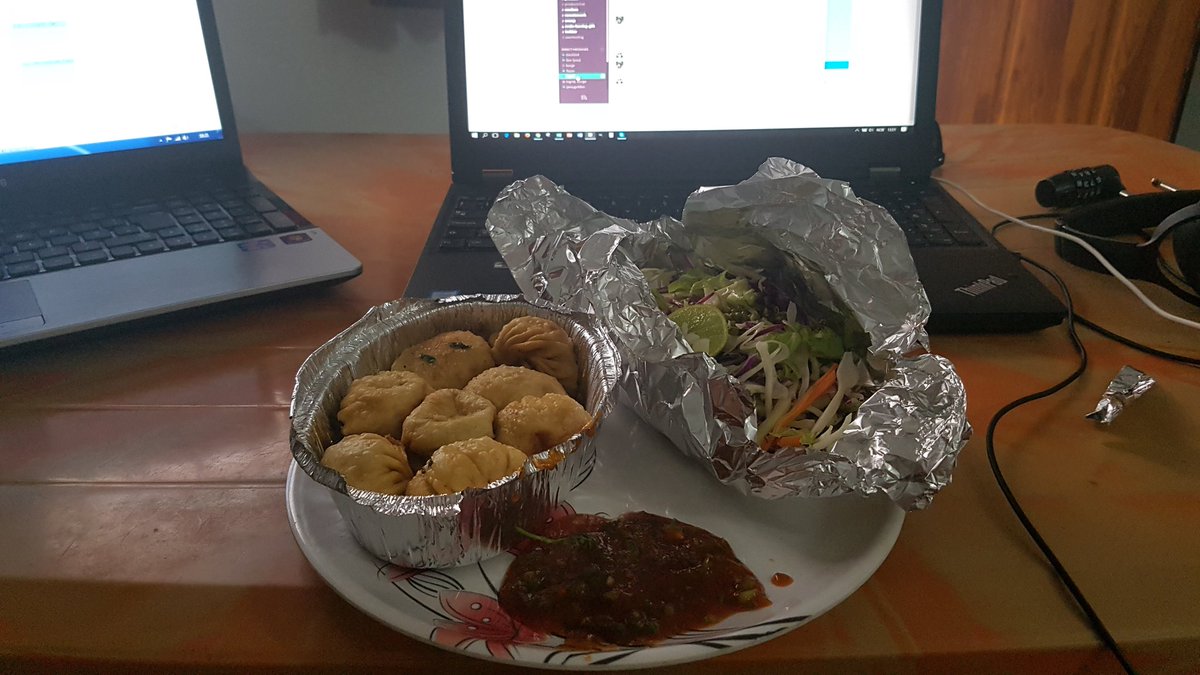 Momos.  Perfect early evening snack for the tireless remote worker.