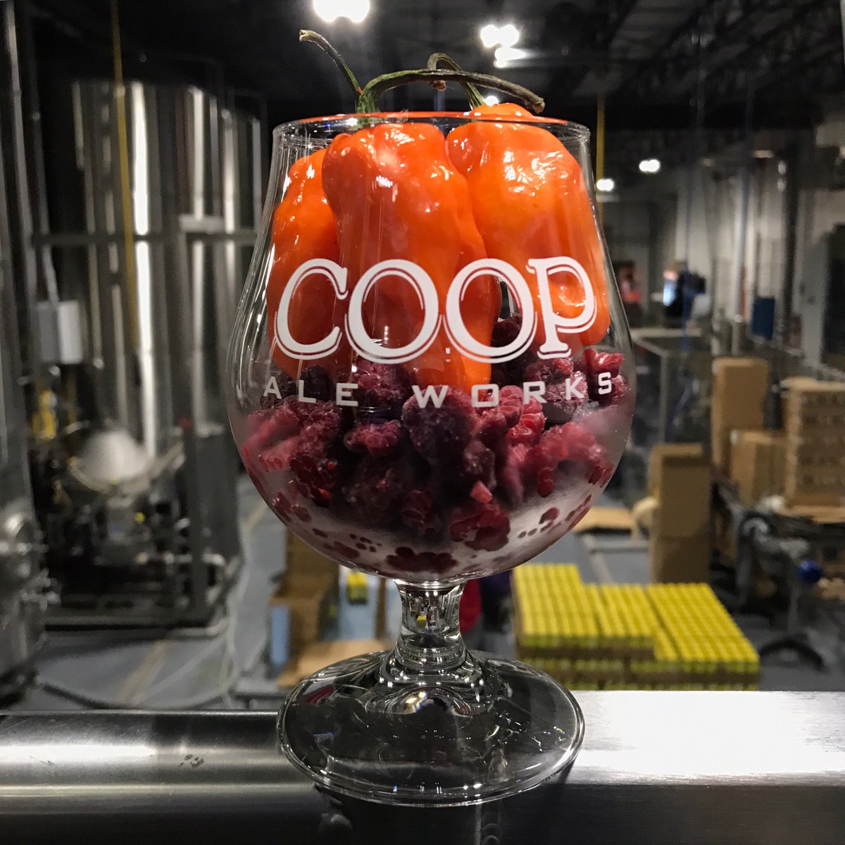 COOPAleWorks's tweet photo. Post-Valentine Blues?
Love Burns is back Thur-Sat in the Tap Room. 
Hefeweizen infused with Raspberries and Habanero. 
Amor. https://t.co/fWia3Cp7VT