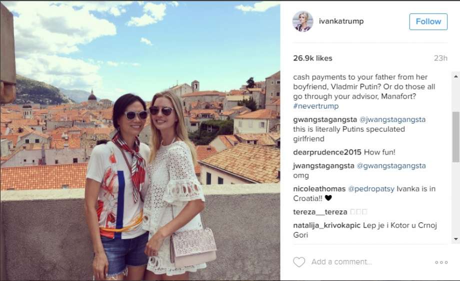 JustHRJulia's tweet photo. @BBCNews  Ivanka Trump should also form part of the investigation given that she went on holiday with Putin's girlfriend! https://t.co/AHyIXlYoEH