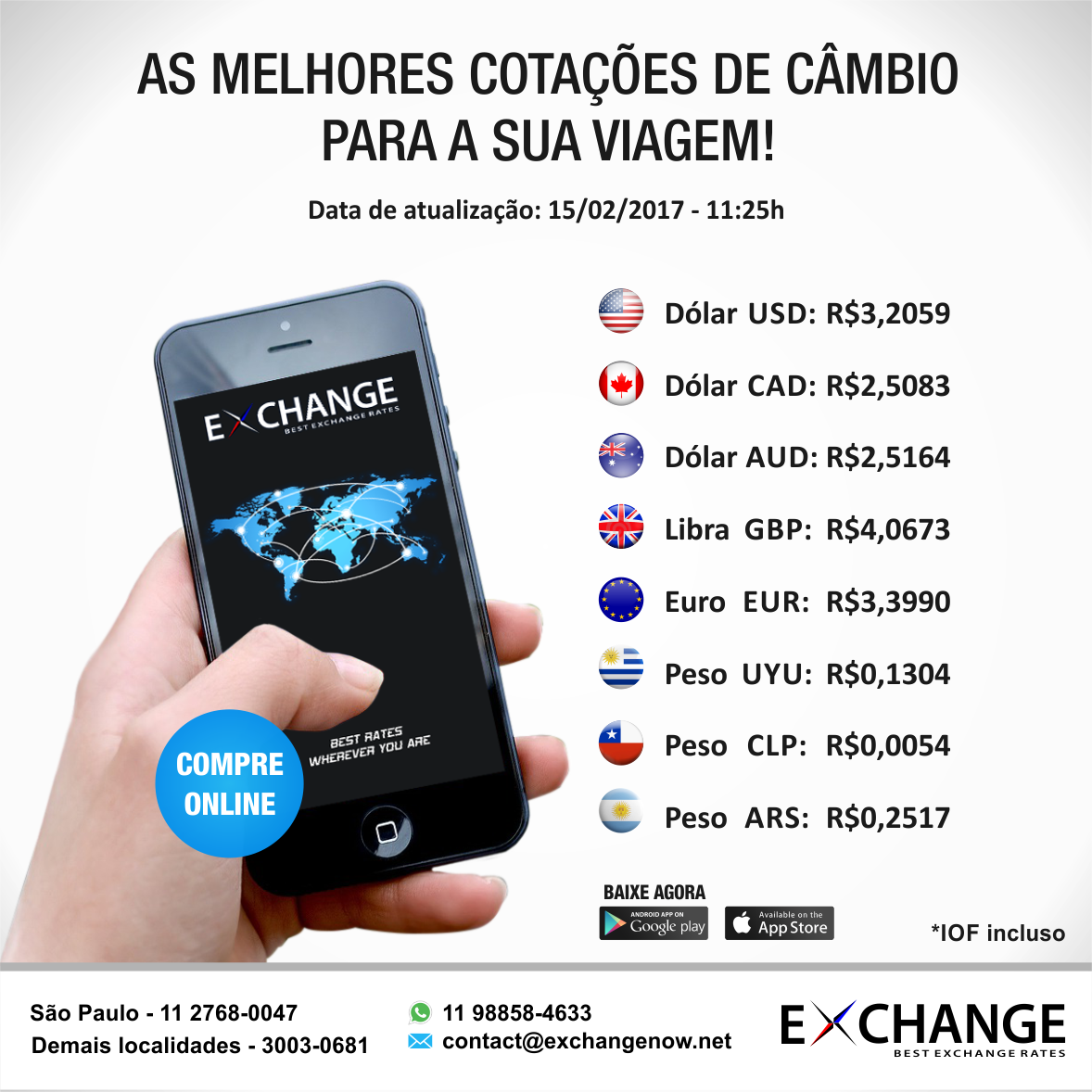 NowExchange's tweet photo. Melhor momento do ano para comprar câmbio!
Todas as moedas abriram em queda nesta quarta-feira! Compre onlinel: https://t.co/W0LCrNXOQS https://t.co/L1SSJrjmmR