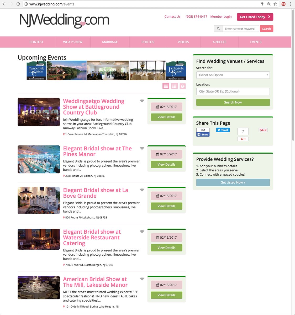 njwedding's tweet photo. It's #WeddingWednesday! Attend these #NewJersey bridal shows TONIGHT &amp; throughout the week: https://t.co/6fIsumHMV8 https://t.co/K3iWmDVp5f