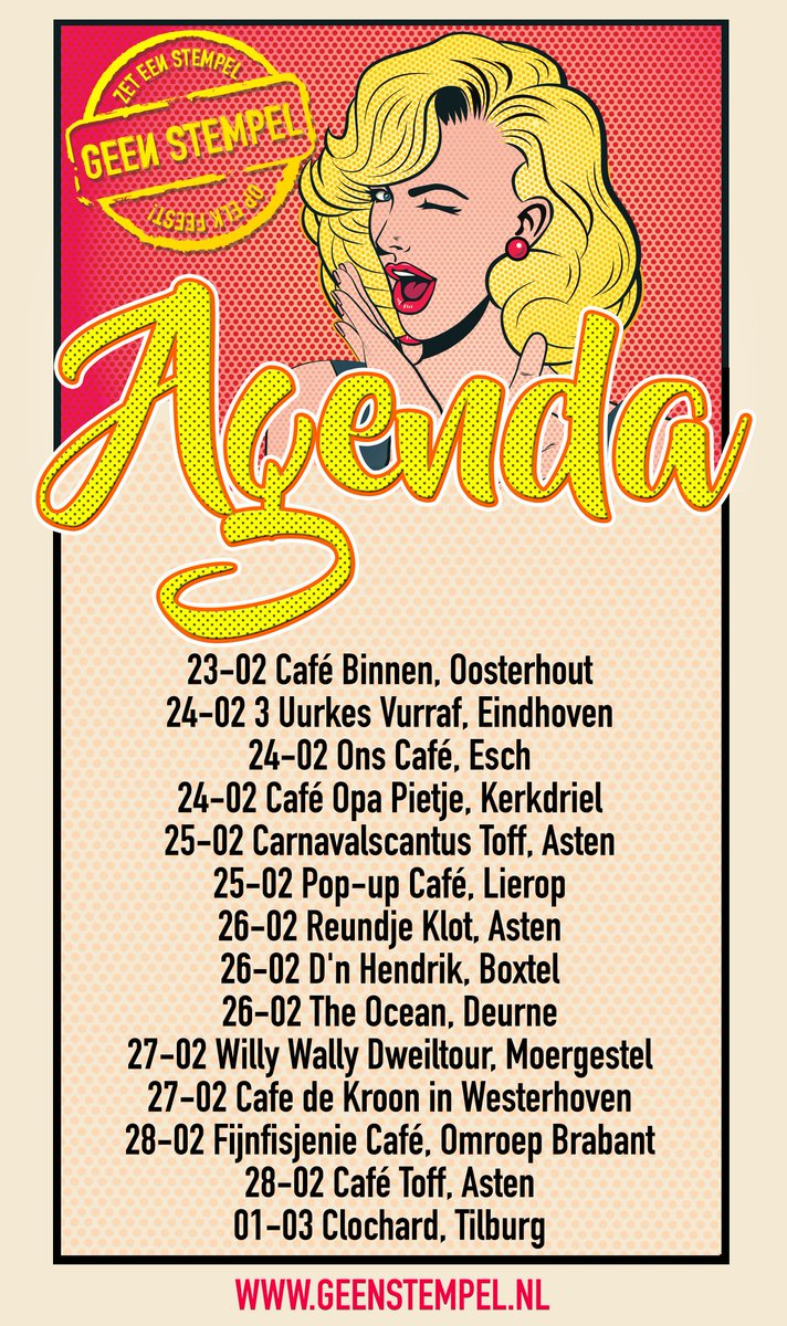 t gaat lekker met #Blondine. Maar ook met de #Carnavalsagenda2017: geenstempel.nl/agenda/ Boeken? info@abc-entertainment.nl #feestgarantie