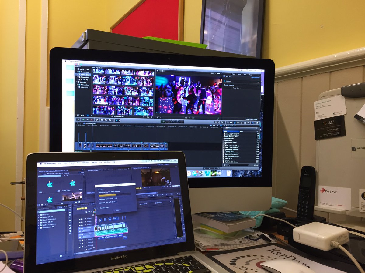 The two computer set-up: For those moments when you just have to do everything at once