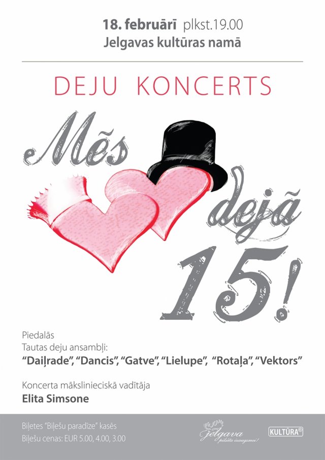 18.02.plkst. 19 <a href="/TDALielupe/">TDA Lielupe</a> kultūras namā tiksies ar vadošajiem deju kolektīviem koncertā "Mēs mīlam dejā": jelgava.lv/aktuali/lv/akt…