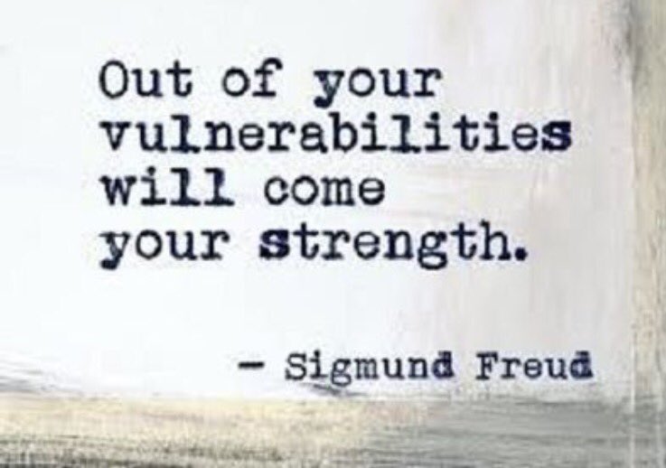 LizCrisafi's tweet photo. Don't be afraid to be vulnerable... #wednesdaywisdom https://t.co/p6bNTcIQgs