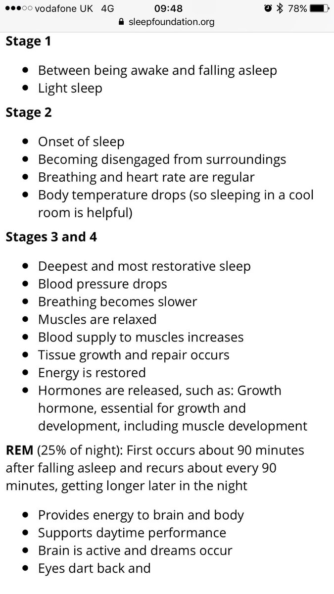 Why sleep is SO important! Stages of sleep 👇🏻