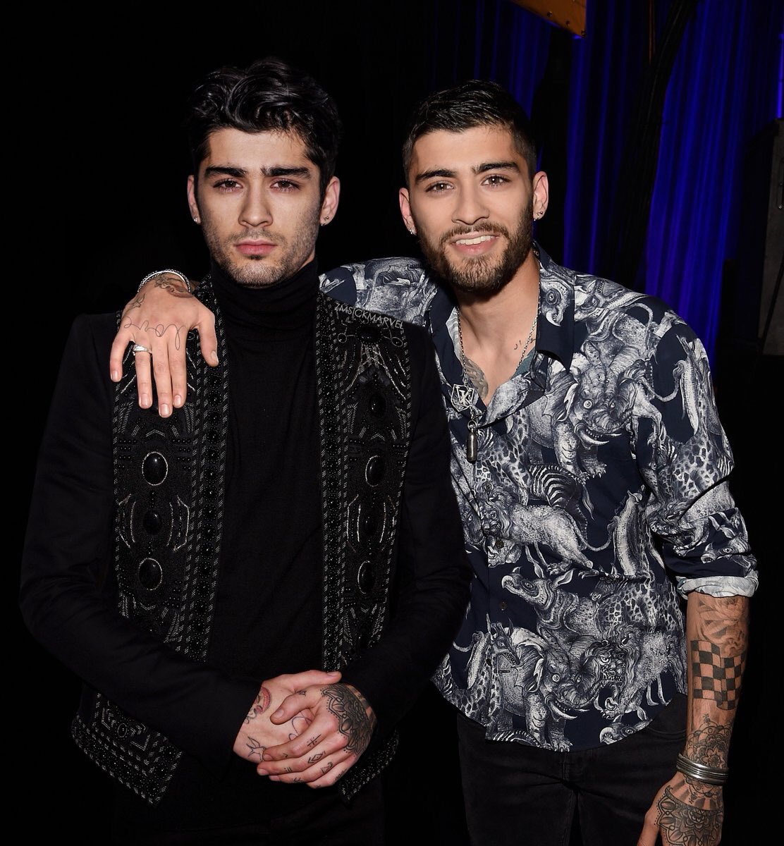 choosezaynbr's tweet photo. Rodger and Zayn.

#PillowTalk #BestMusicVideo #iHeartAwards @zaynmalik https://t.co/W2tCZHZy3J
