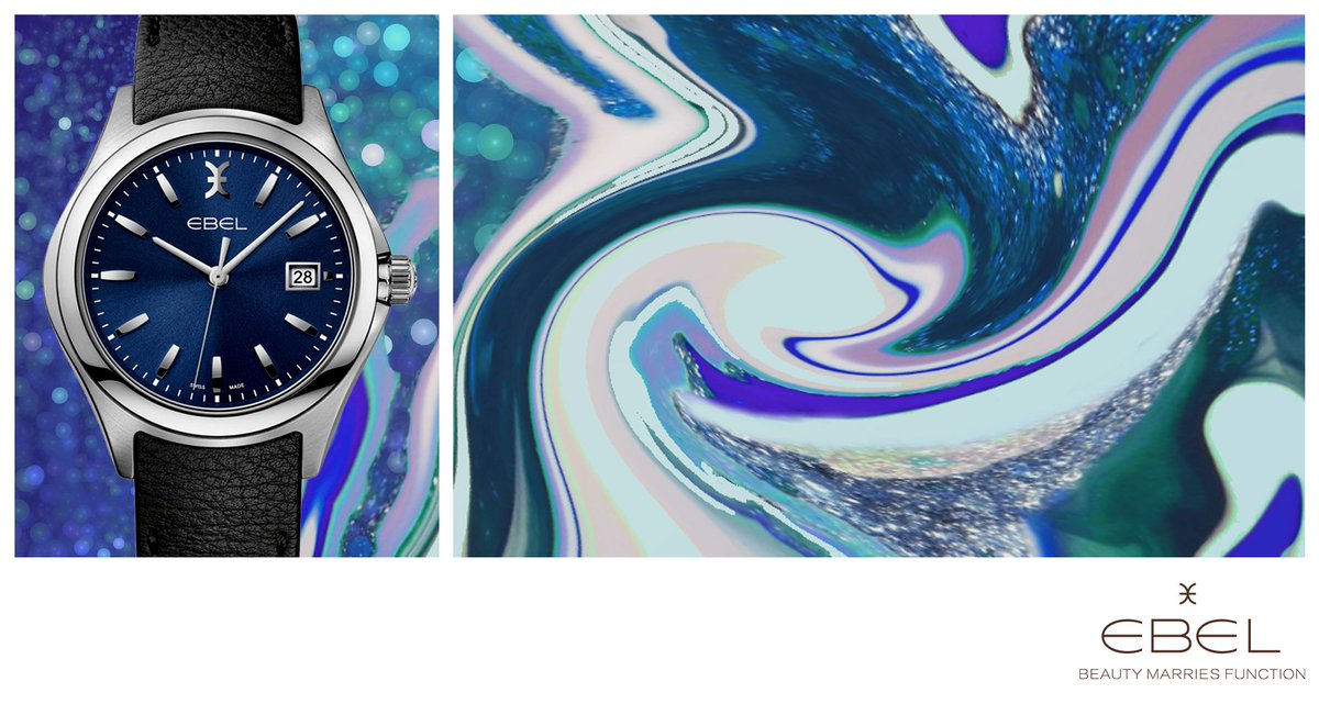 ebelwatch's tweet photo. Men's #EBEL Wave watch with a brushed and polished stainless steel case, blue galvanic dial. https://t.co/dPFK9QAEiw