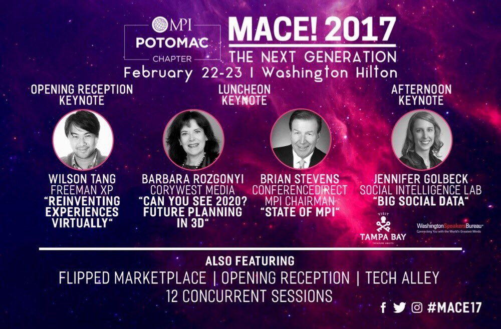 MPIPotomac's tweet photo. Annually recognized for its value, #MACE17 offers variety of relevant sessions for planners &amp; suppliers #EventProfs https://t.co/XpUuQV94FR https://t.co/pJvhtHjfef