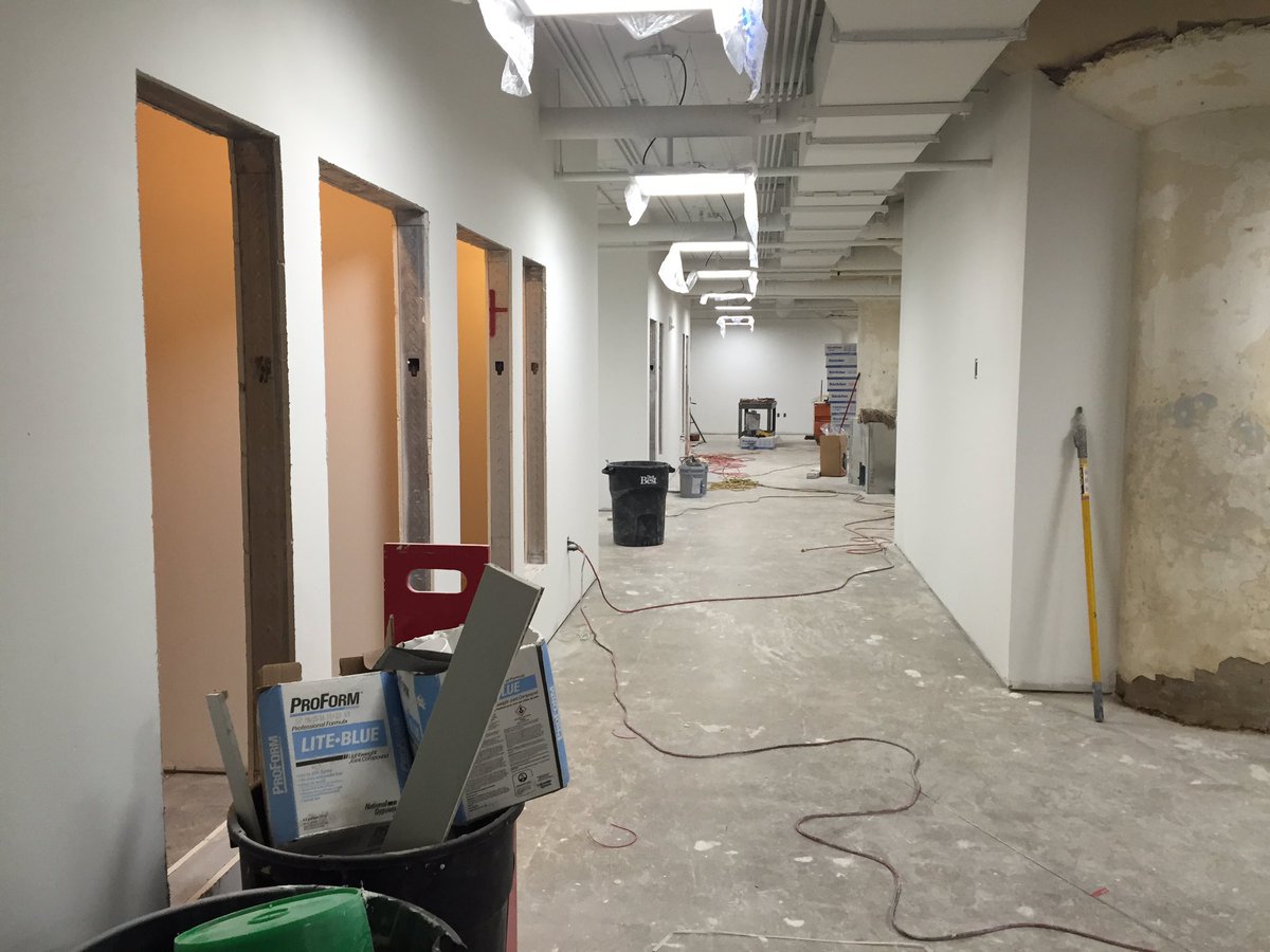 eda_scc's tweet photo. Walls primed and lighting installed.  Lots of progress at https://t.co/tHA7rIZmEi https://t.co/d8uVM417DX