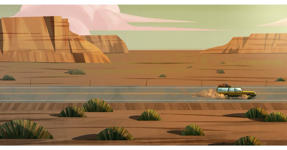 gregor_forster's tweet photo. Another sketch out of my sketchbook, which I wanted to paint! I ... #painting #roadtrip  https://t.co/hhPn3IuZHD https://t.co/cWDjUjr4D8