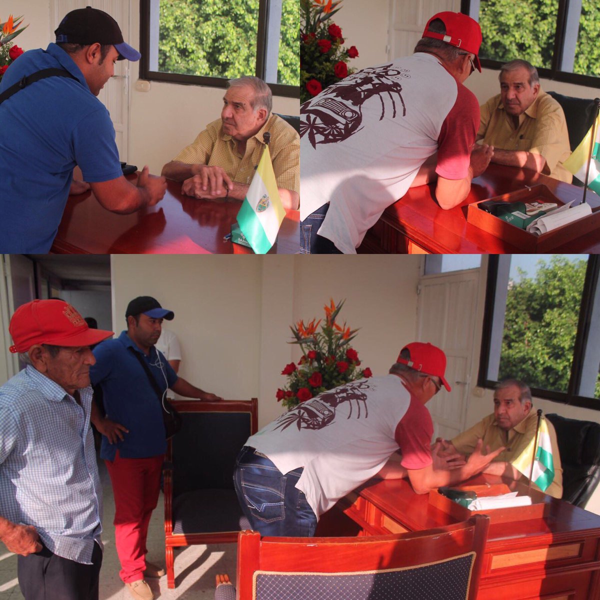 Desde muy temprano, atendiendo a la ciudadanía cereteana en la Alcaldía. #ProgresoSeguro