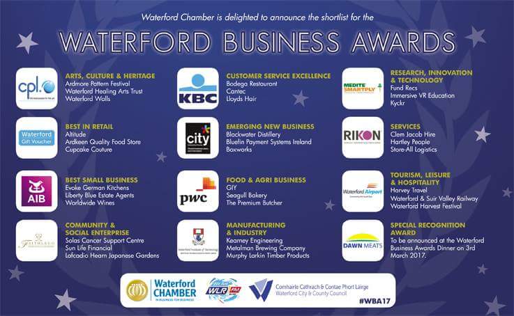 ArclabsSETU's tweet photo. Congratulations to @FundRecs @KYCexpert @vreducation &amp; @BluefinPayments on #wba17 nominations. Proud to see @ArclabsWIT family doing so well https://t.co/EbQH3JnO02