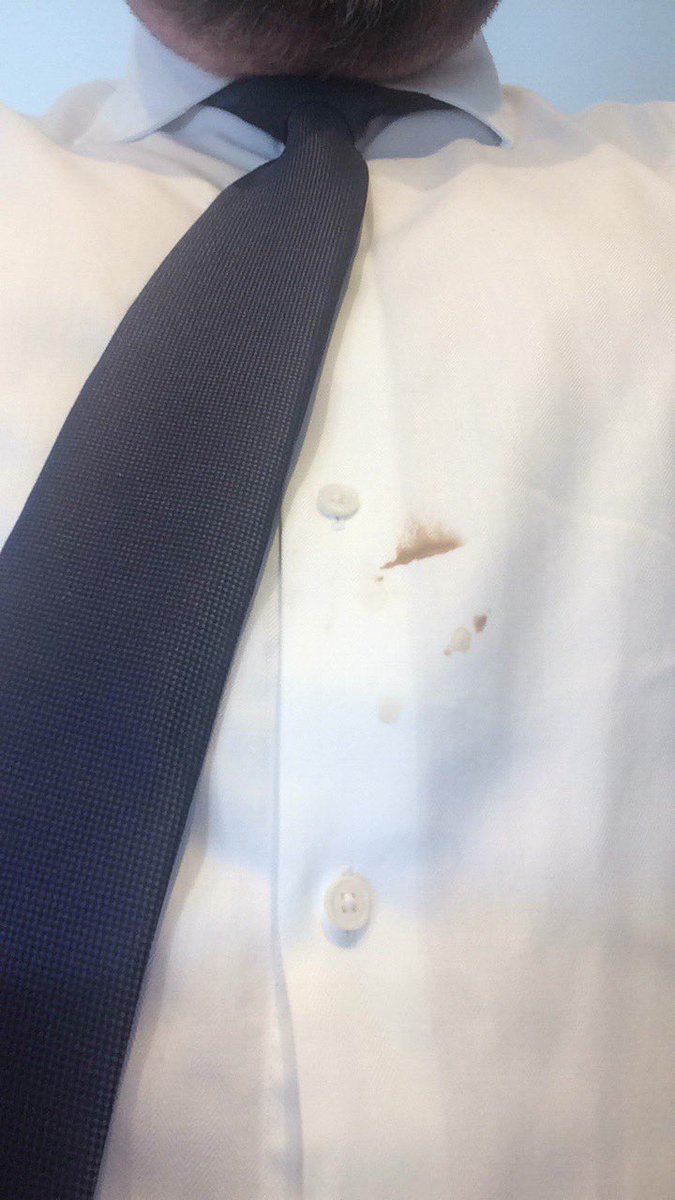 rasdevil22's tweet photo. Not sure balsamic vinegar on my white shirt is a good idea.. #laundrytips #bibneeded https://t.co/Lb03rYX5FA