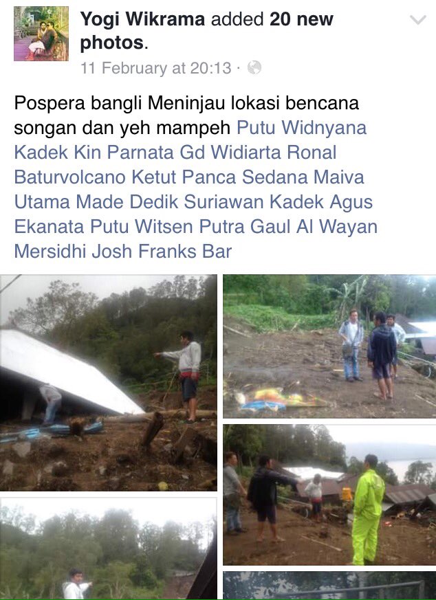 Update bantuan ke Yeh Mampeh. Sumber FaceBook