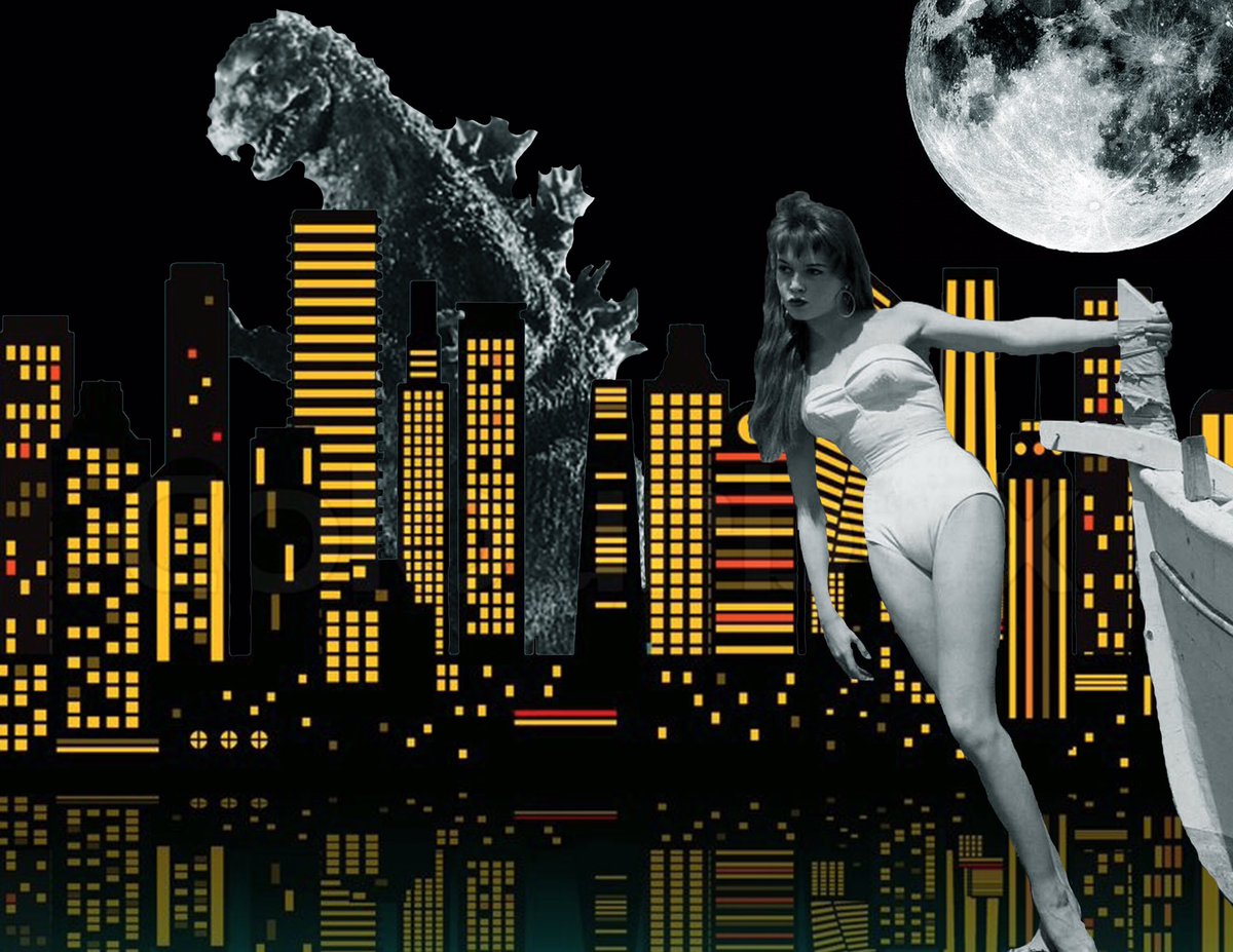 shakengraphics's tweet photo. Godzilla: A Love Story #valentinesday #godzilla #brigittebardot #shaken #shakengraphics #constructedimage #bellanotte https://t.co/BFRcs4FLWe