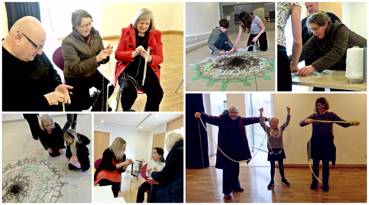 UniLeedsCulture's tweet photo. Y'day we had a fab #knitlit @Royal_Armouries w/ @rachelebower, celebrating #EasternWarriors. Thanks all who helped create a stunning canopy! https://t.co/cpHxFjpX2N